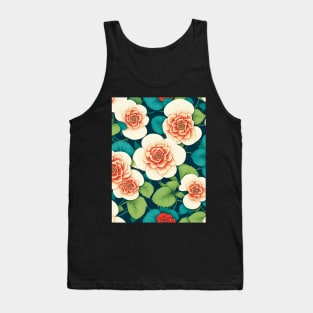 White Red Begonias Fantasy Tank Top